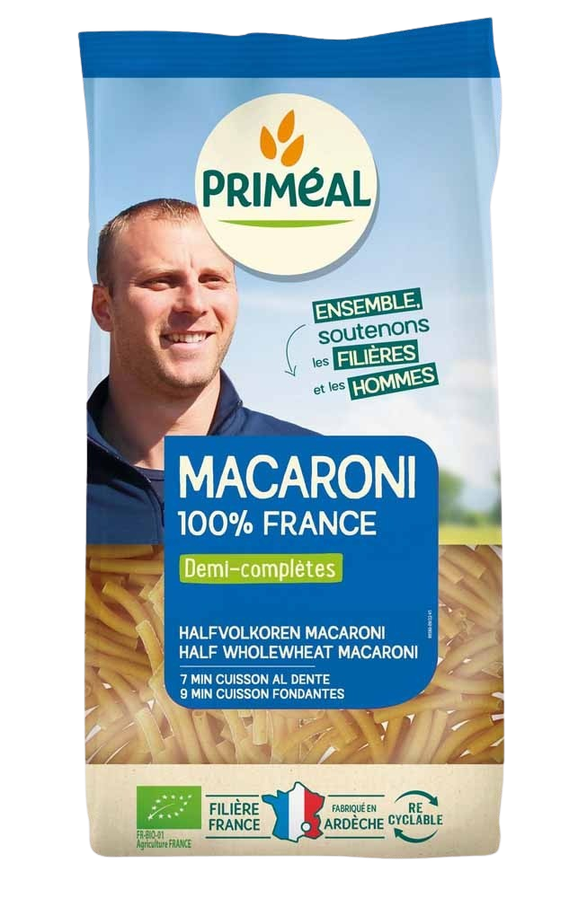 Primeal Halfvolkoren macaroni bio 500 Gram