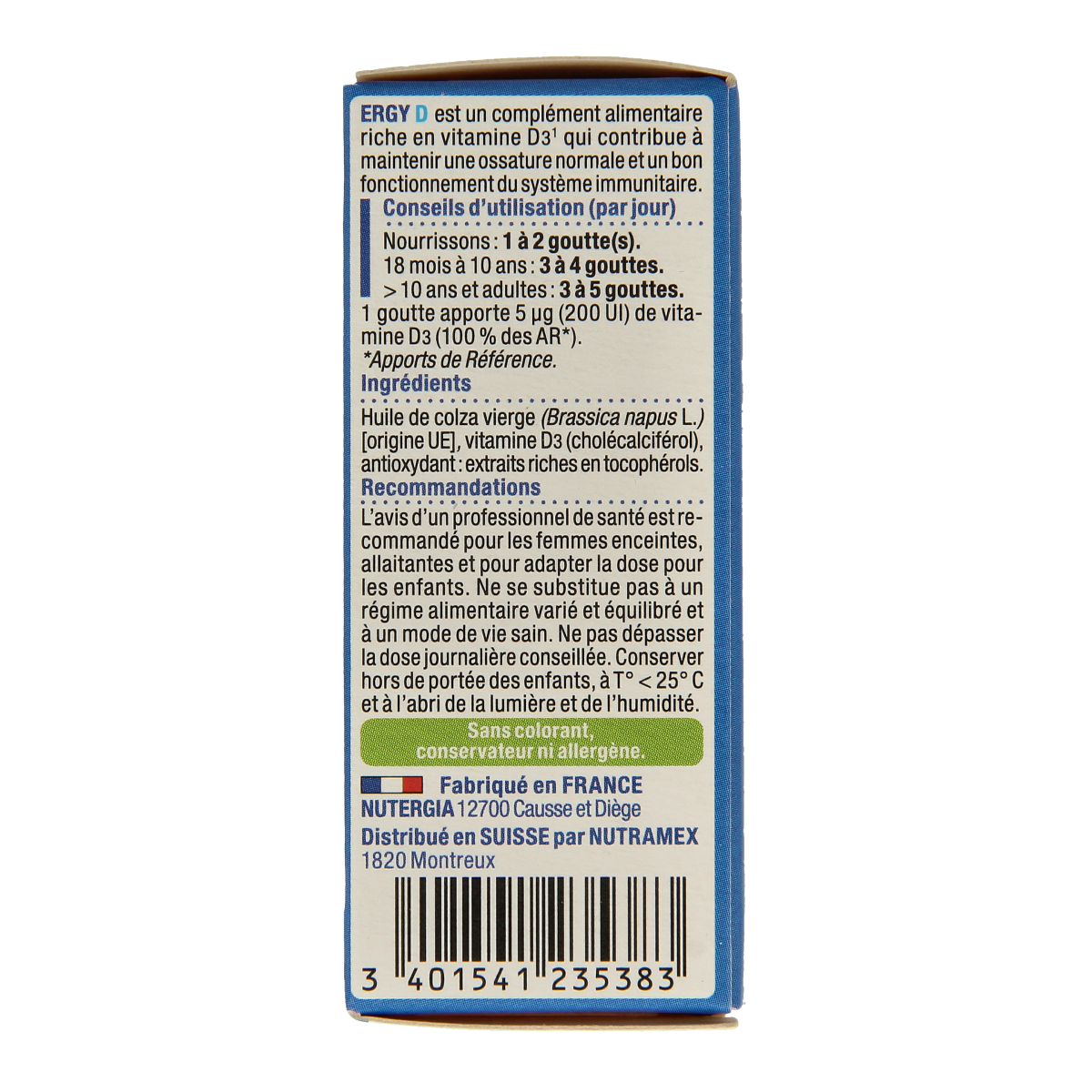 Nutergia Ergy D 15.00 Milliliter