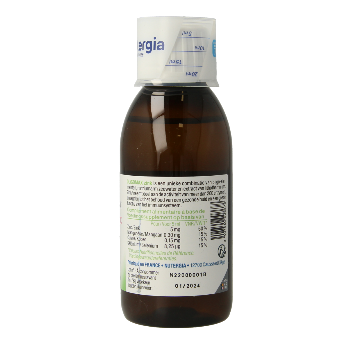 Nutergia Oligomax zink 150.00 Milliliter