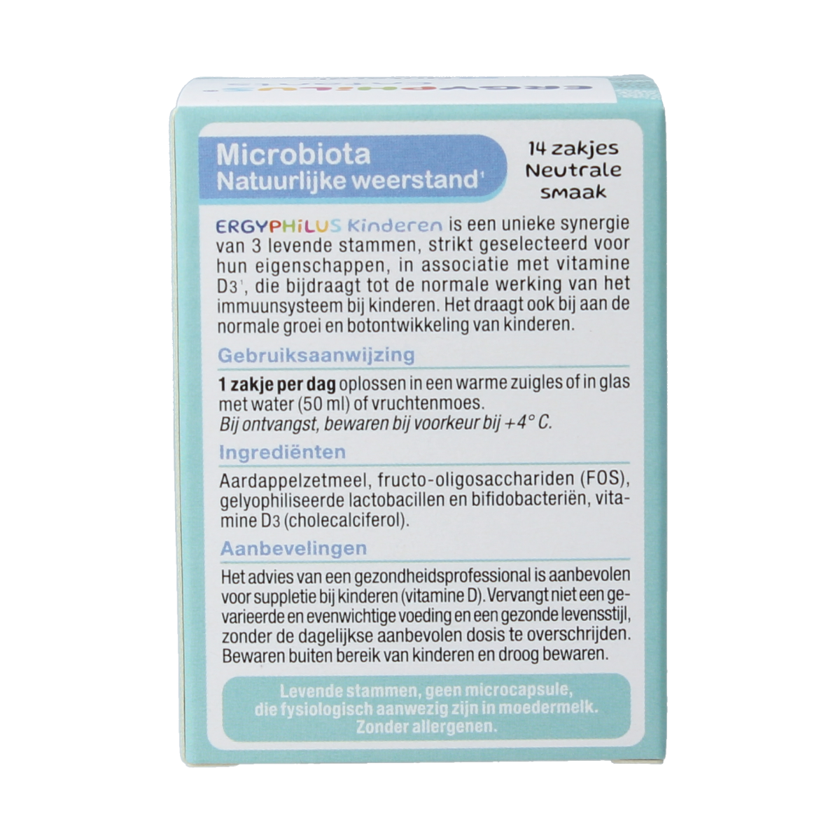 Nutergia Ergyphilus kinderen enfants 14.00 Sachets