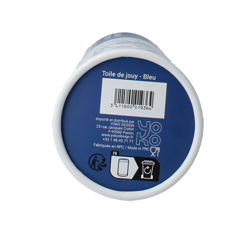 Yoko Drinkfles Toile de Jouy blue isotherm 500ml 1 Stuks