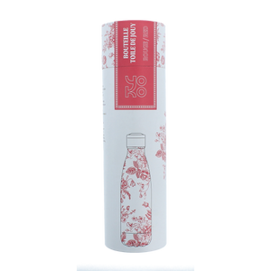 Yoko Trinkflasche Toile de Jouy rot isotherm 500ml 1 Stück