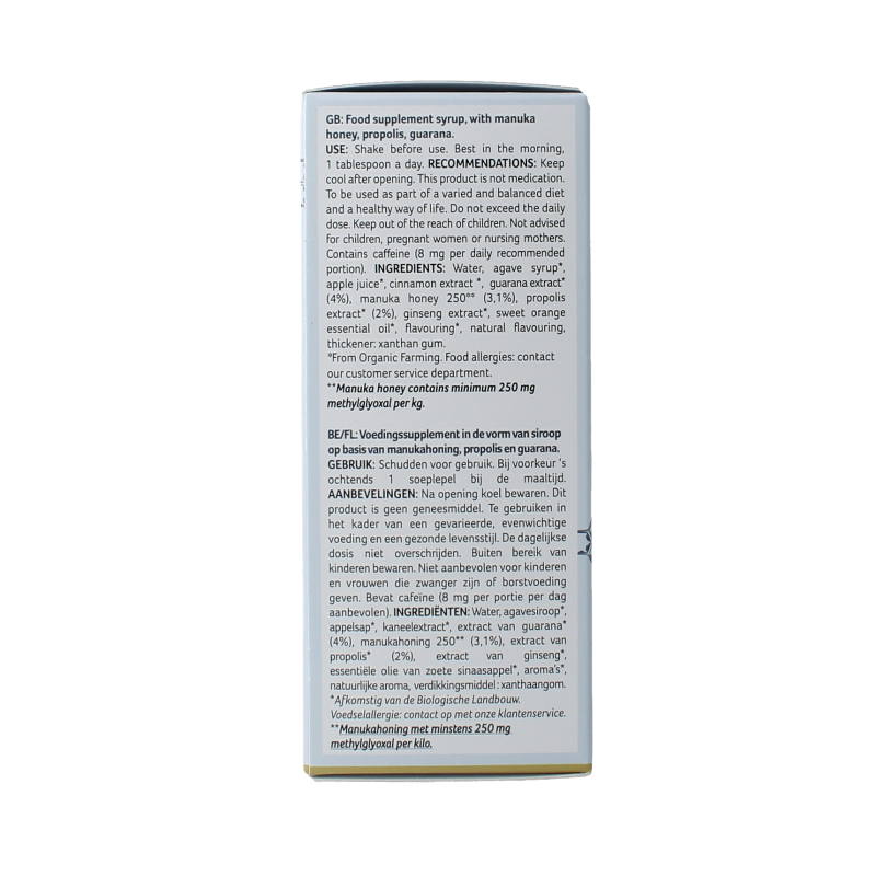 Aprolis Siroop manuka propolis guarana bio 150 Milliliter