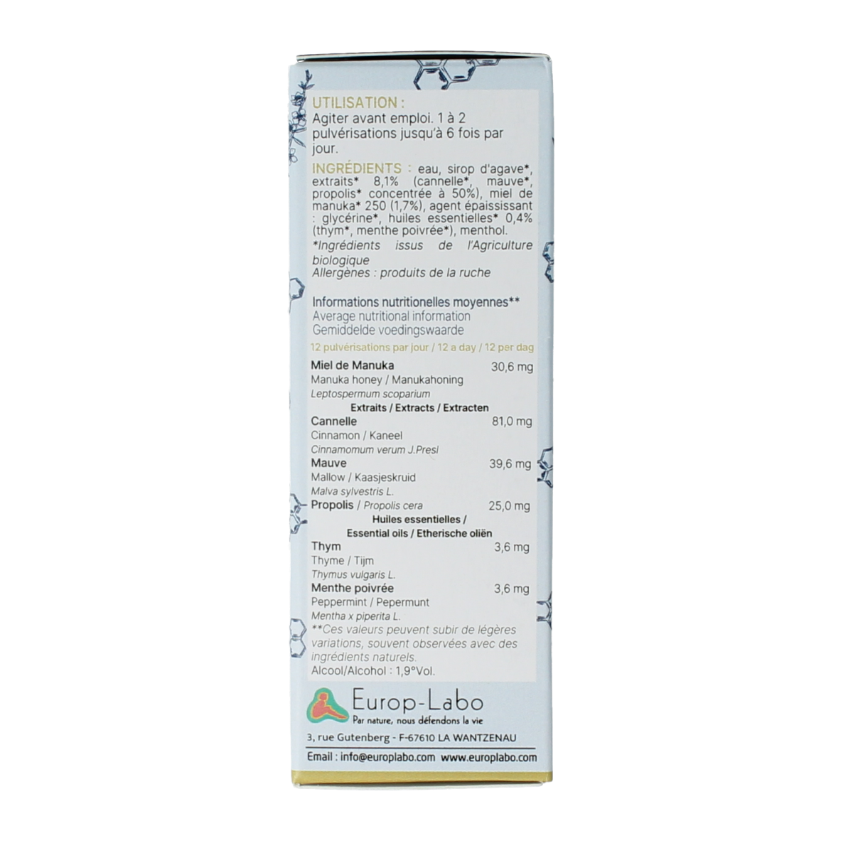 Aprolis Mondspray manuka bio 20.00 Milliliter