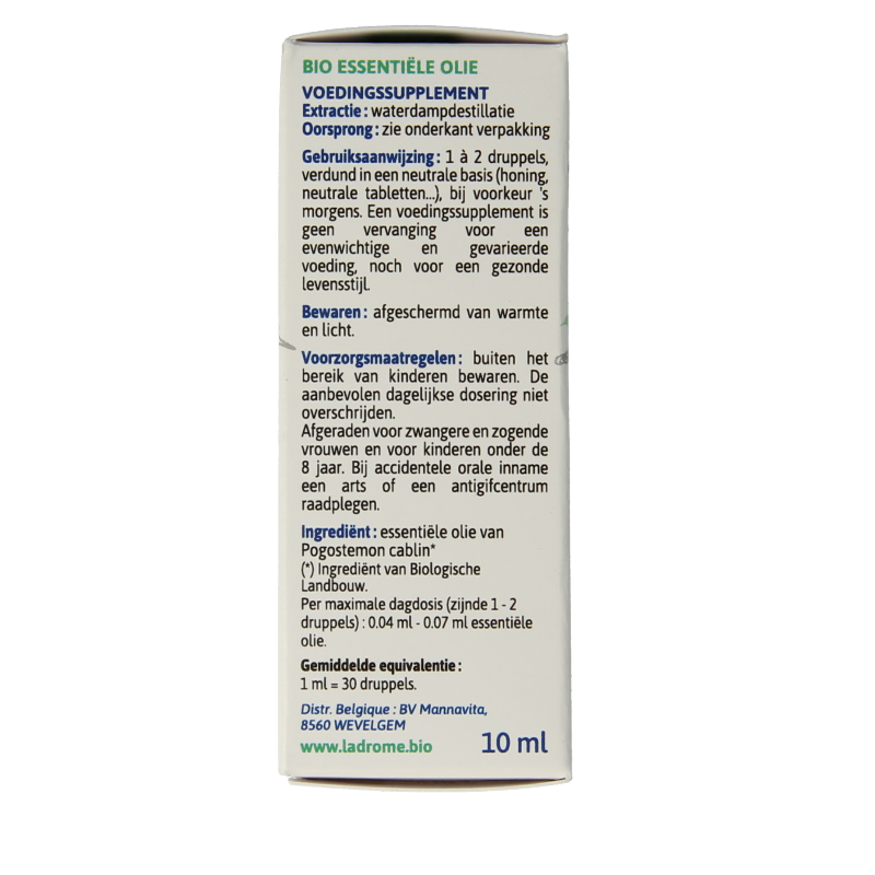 Ladrome Patchouli olie bio 10 Milliliter