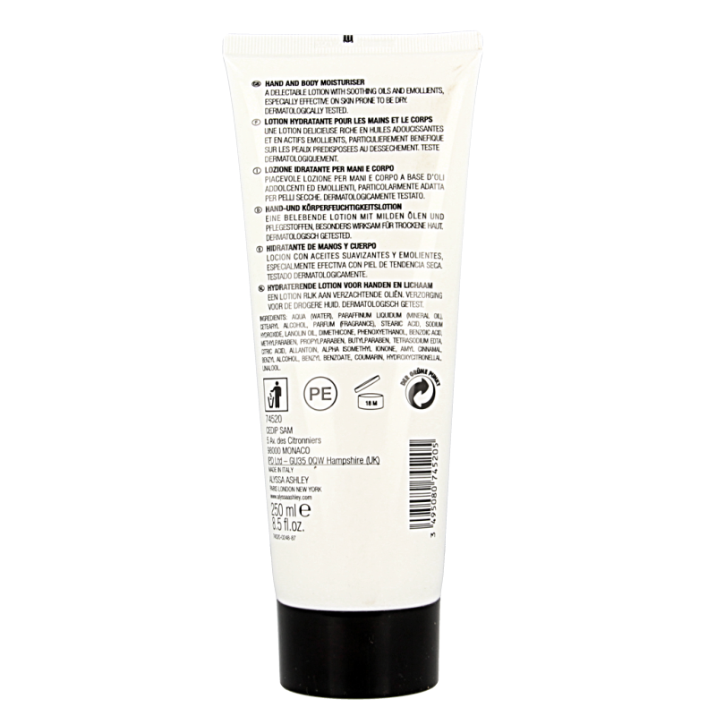 Alyssa Ashley Musk hand & body lotion tube 250 Milliliter