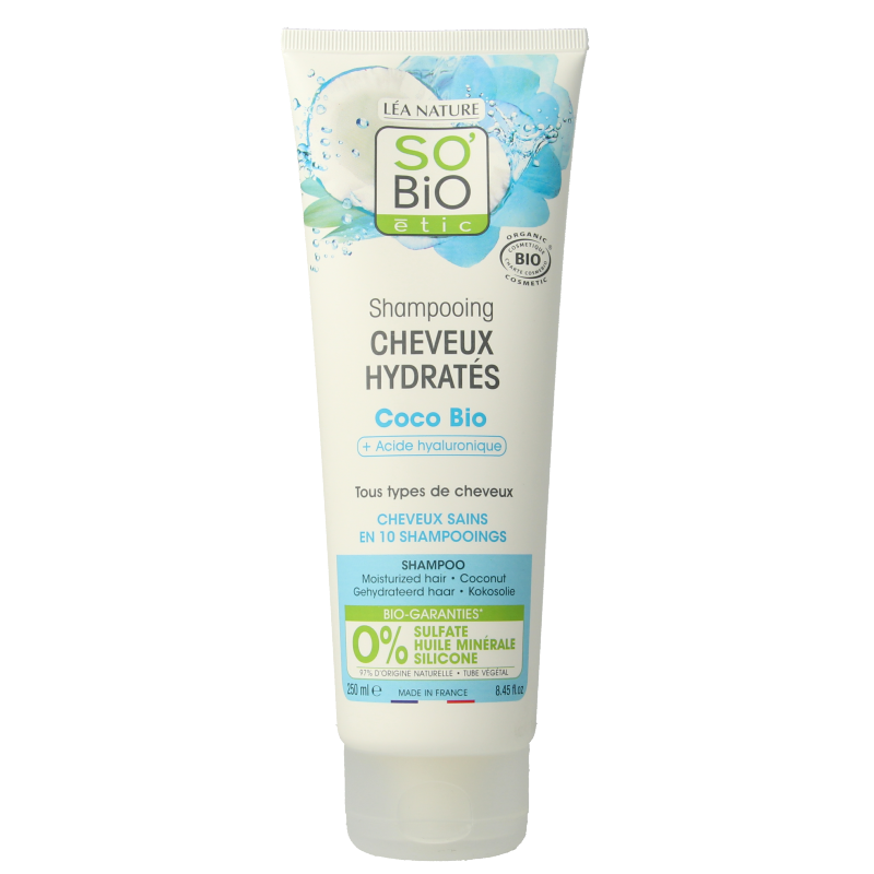 So Bio Etic Shampoo moisturizing coconut & hyaluronic acid 250 Milliliter