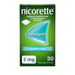 Nicorette Kauwgom 2mg menthol mint 30 Stuks