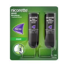 Nicorette Mondspray mint 1mg duo verpakking 1 Set