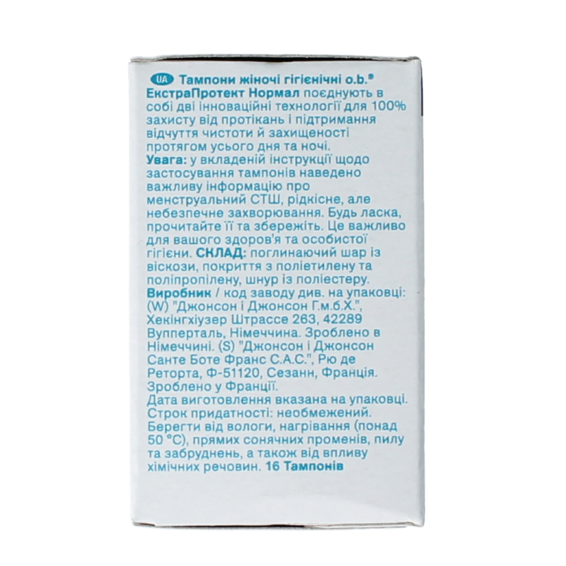 OB Tampons extra protect normal 16 Stuks
