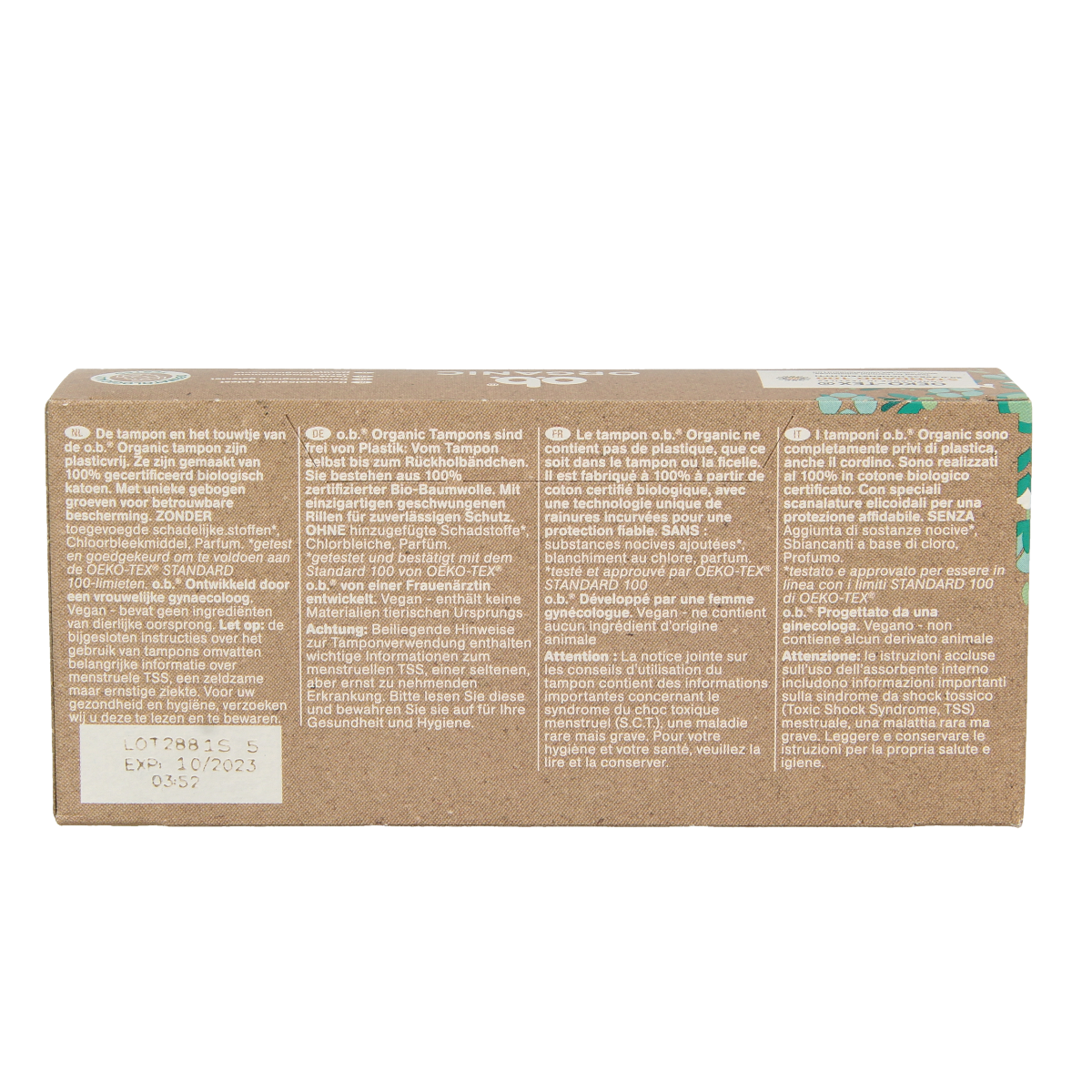 OB Tampons  organic super 16.00 Stuks