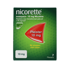 Nicorette Patch invisible 10mg 7.00 Stuks