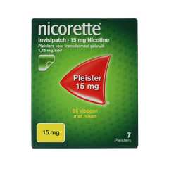Nicorette Patch invisible 15mg 7.00 Stuks
