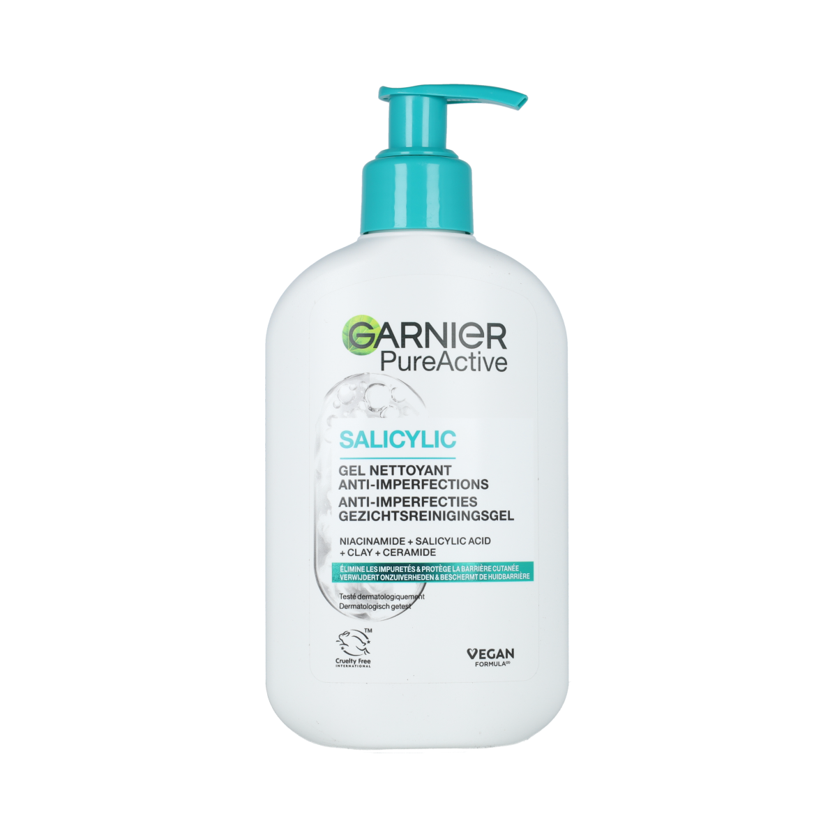 Garnier Pureactive hydraterende gezichtsreiniging 250.00 Milliliter
