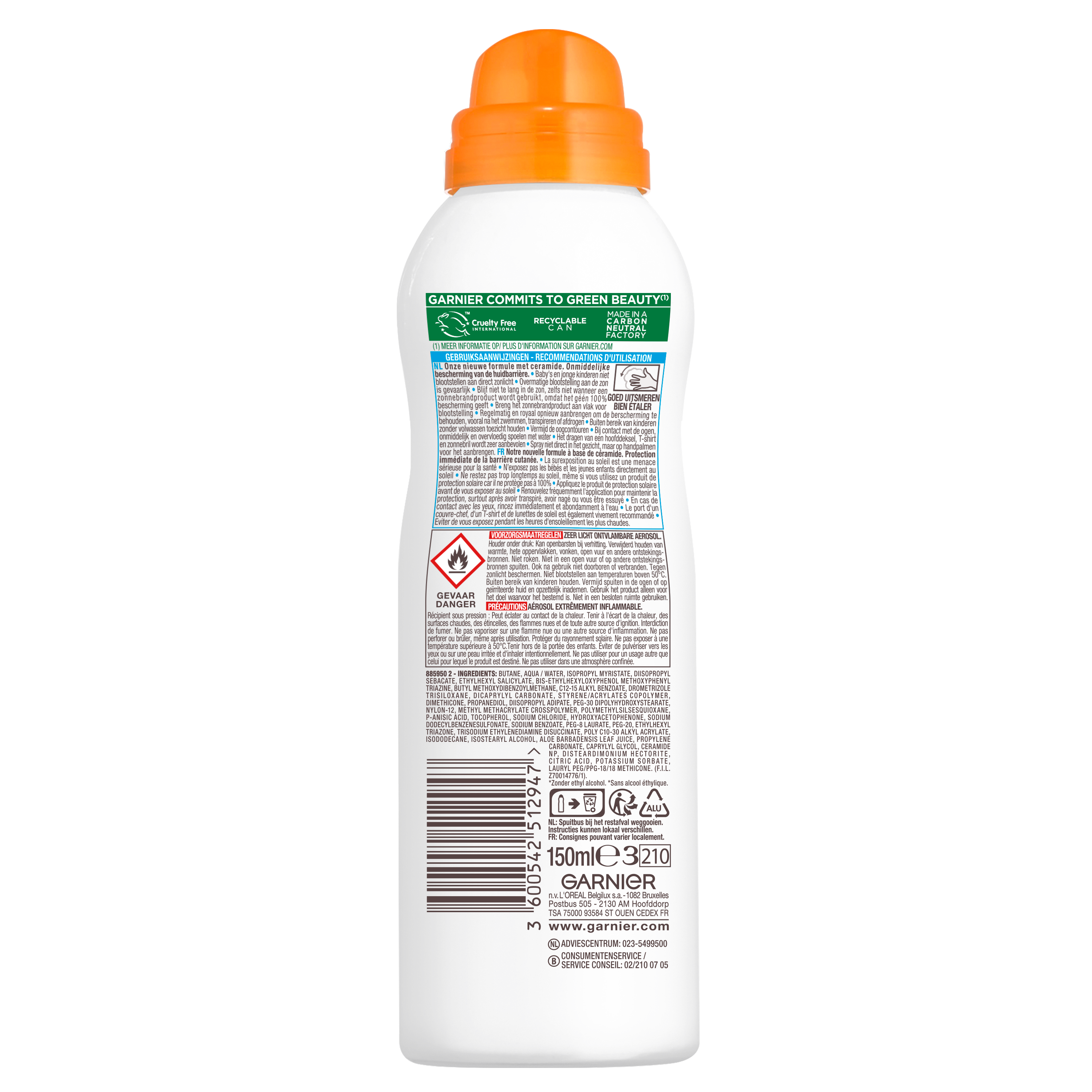 Ambre Solaire Kids spray anti zand SPF50+ 150 Milliliter