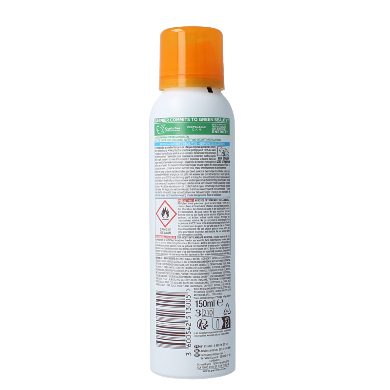 Ambre Solaire Sensitive spray dry mist SPF50+ 150 Milliliter