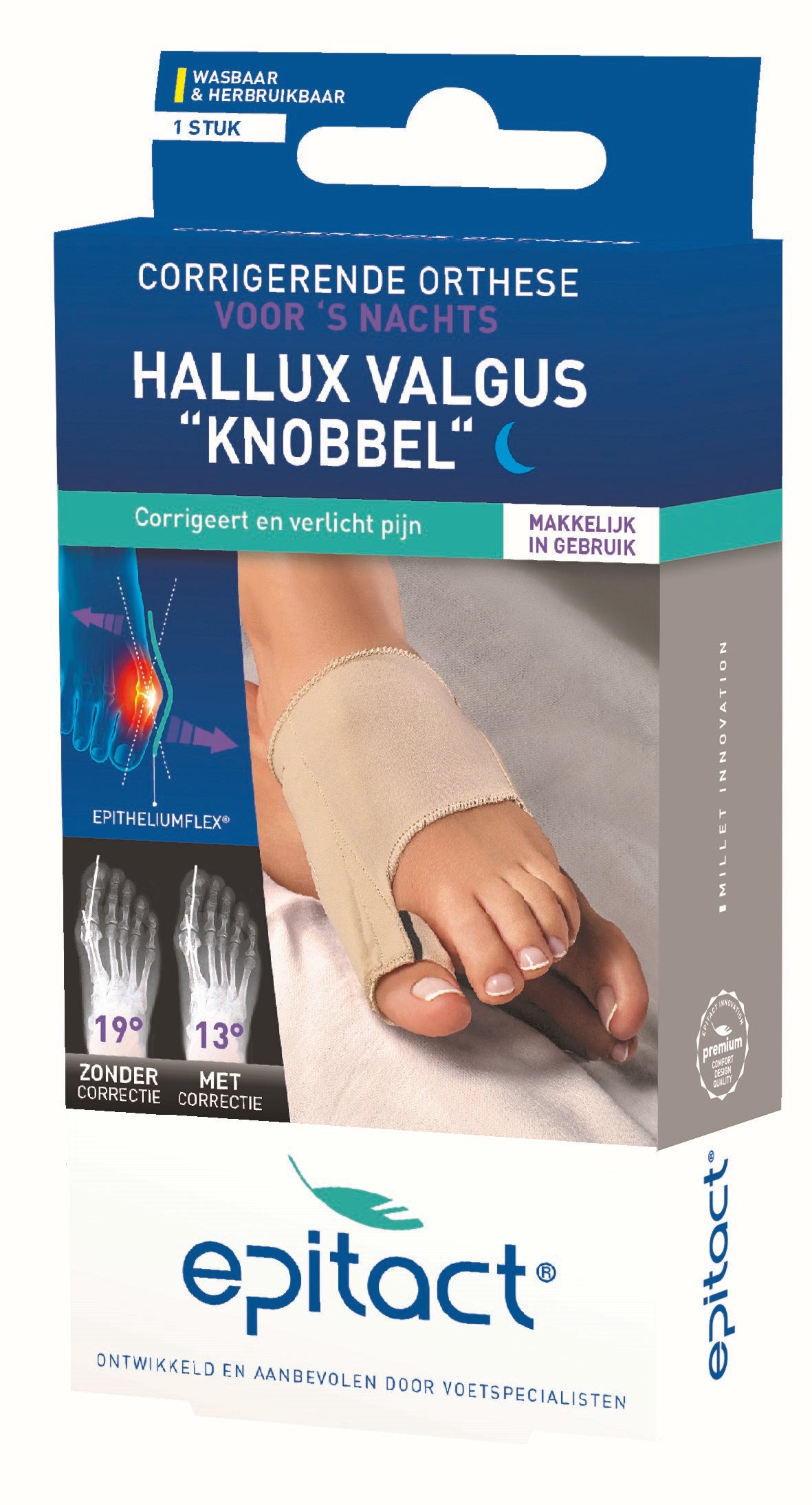 Epitact Hallux valgus nacht maat 42/45 1.00 Stuks
