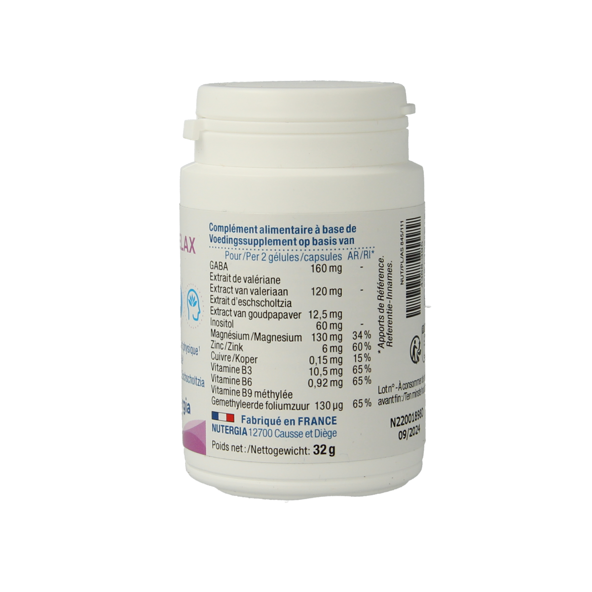 Nutergia Ergyrelax 60.00 Capsules