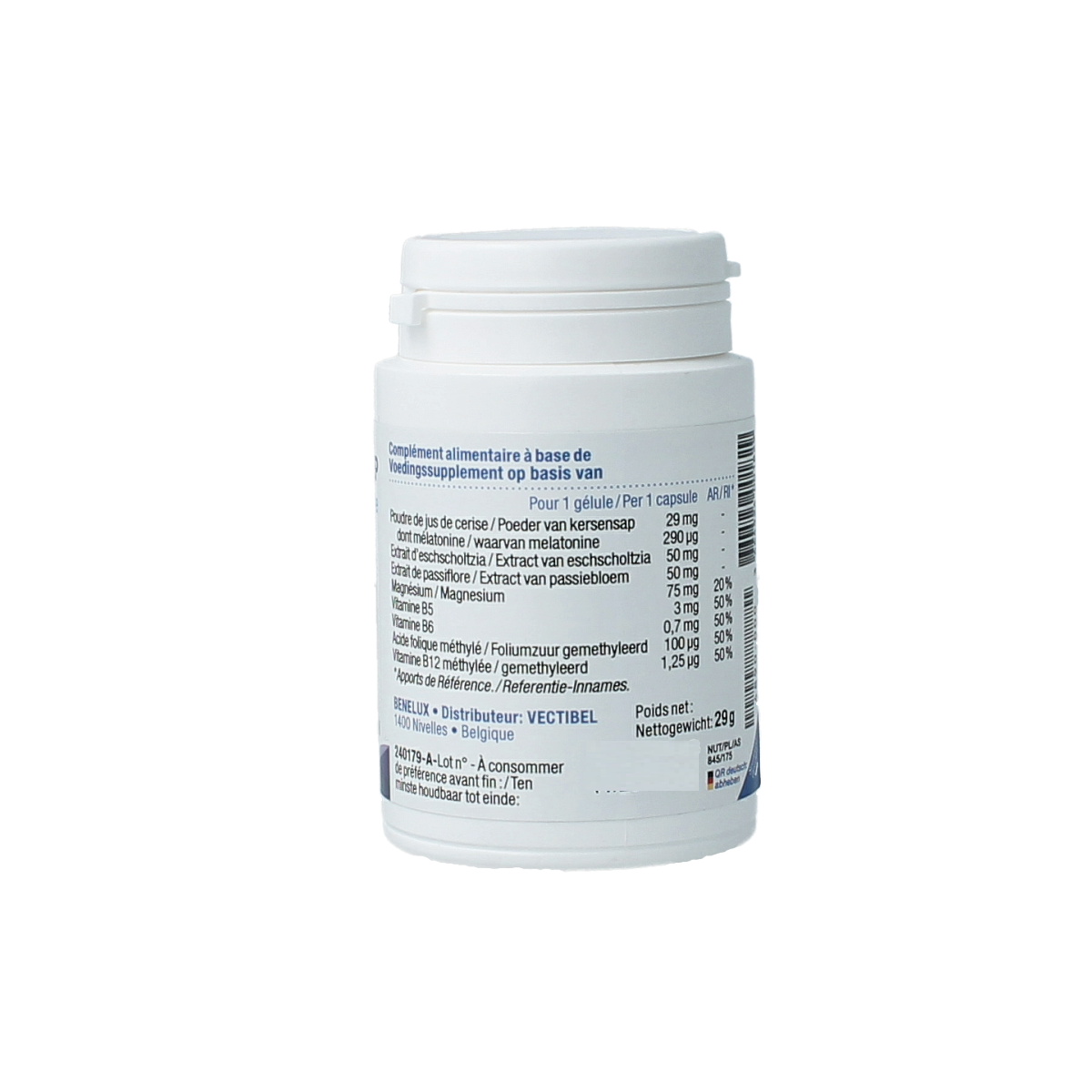 Nutergia Ergysleep melatonine 60.00 Capsules