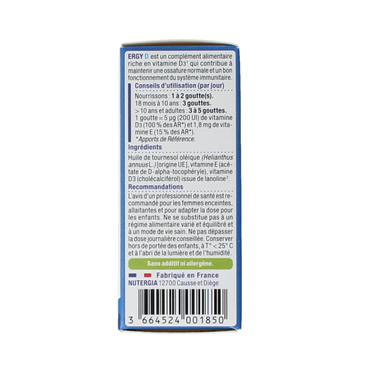 Nutergia Ergy D 15.00 Milliliter