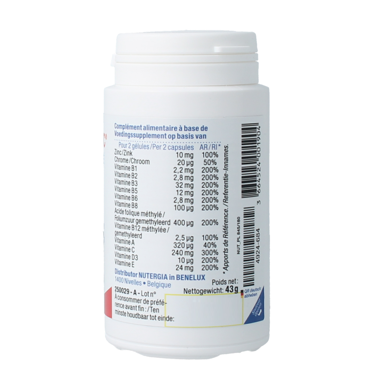 Nutergia Ergytonic multicebe 90.00 Capsules