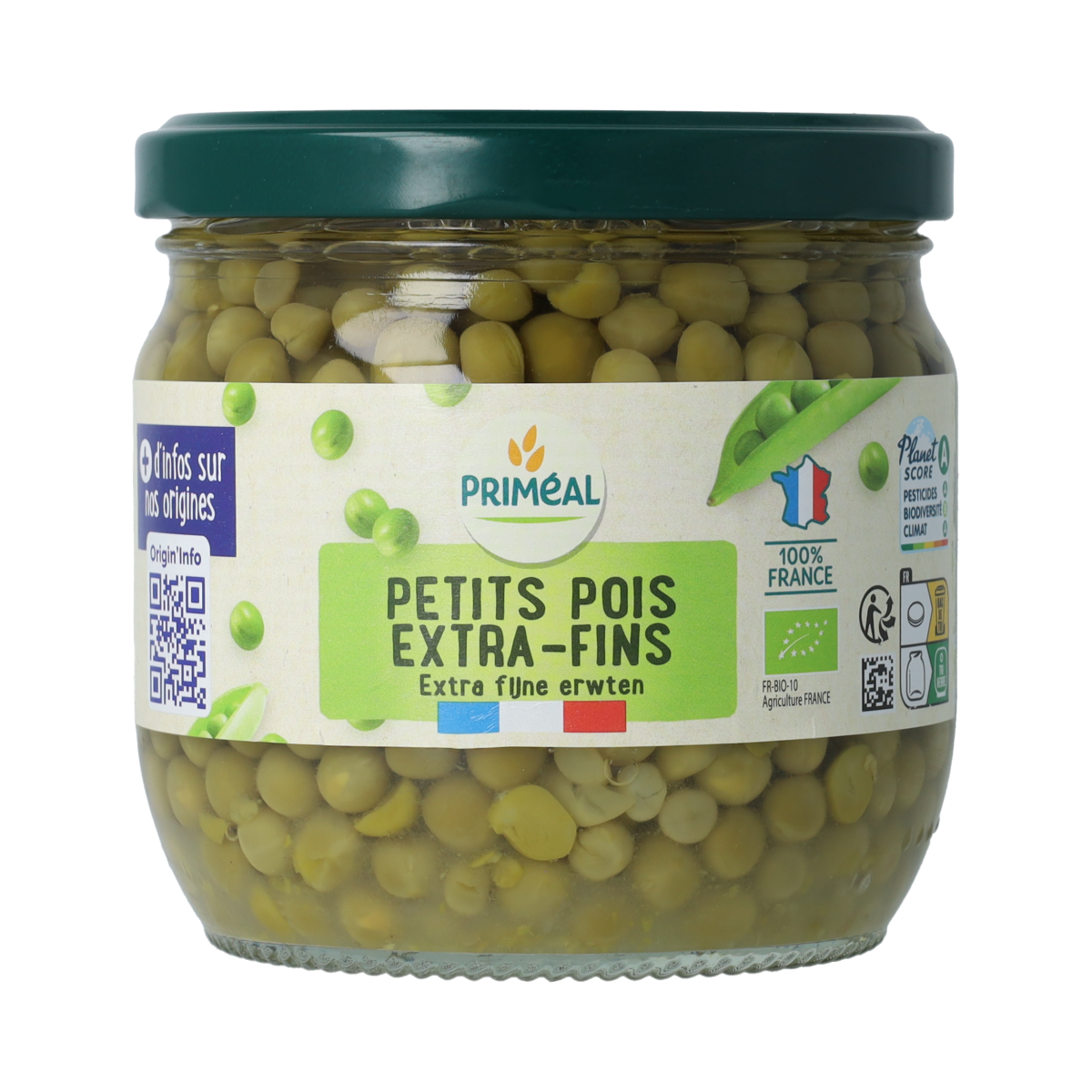 Primeal Doperwten extra fijn bio 330.00 Gram