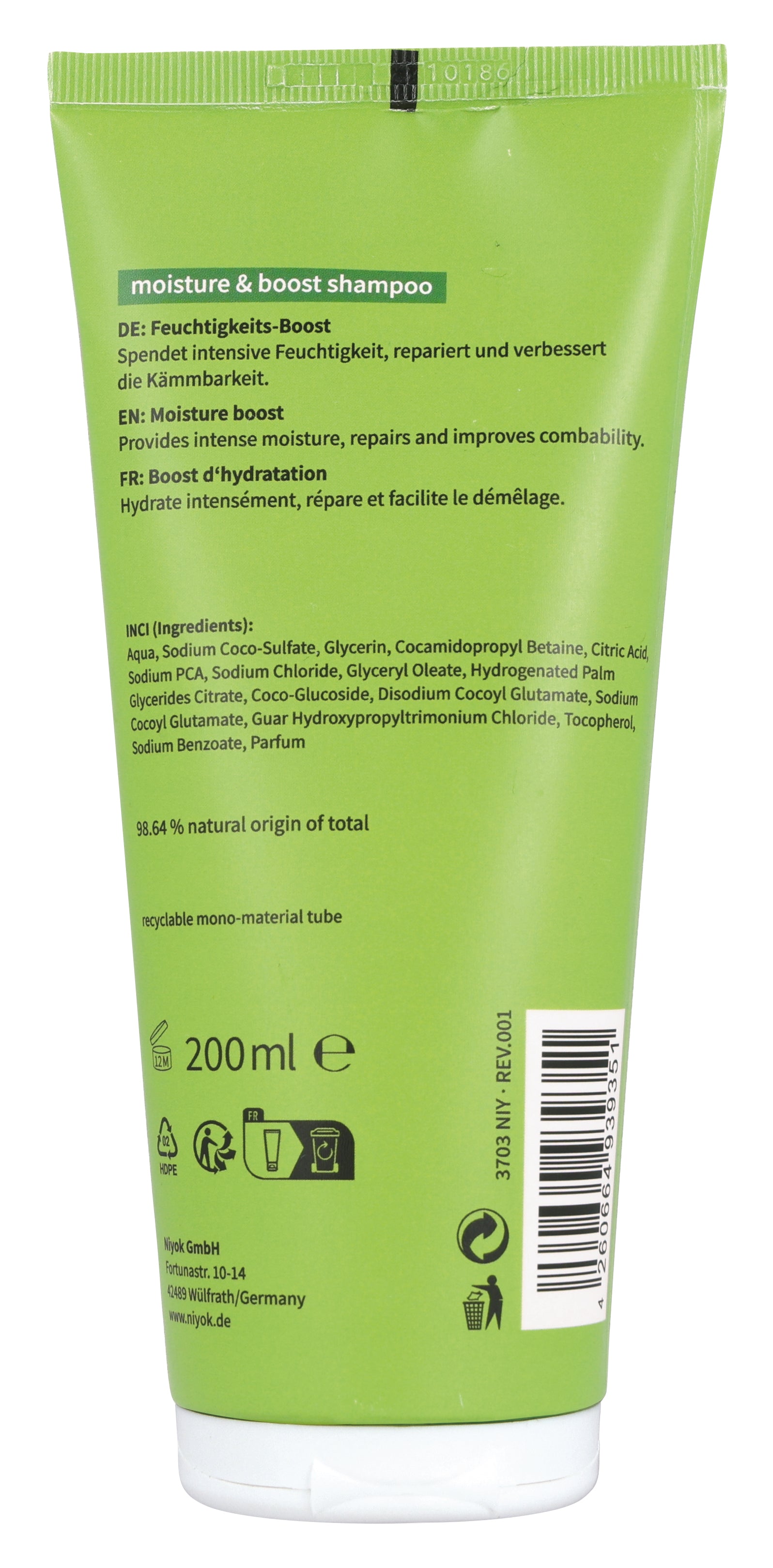 Niyok shampoo Moisture & Boost 200.00 Milliliter