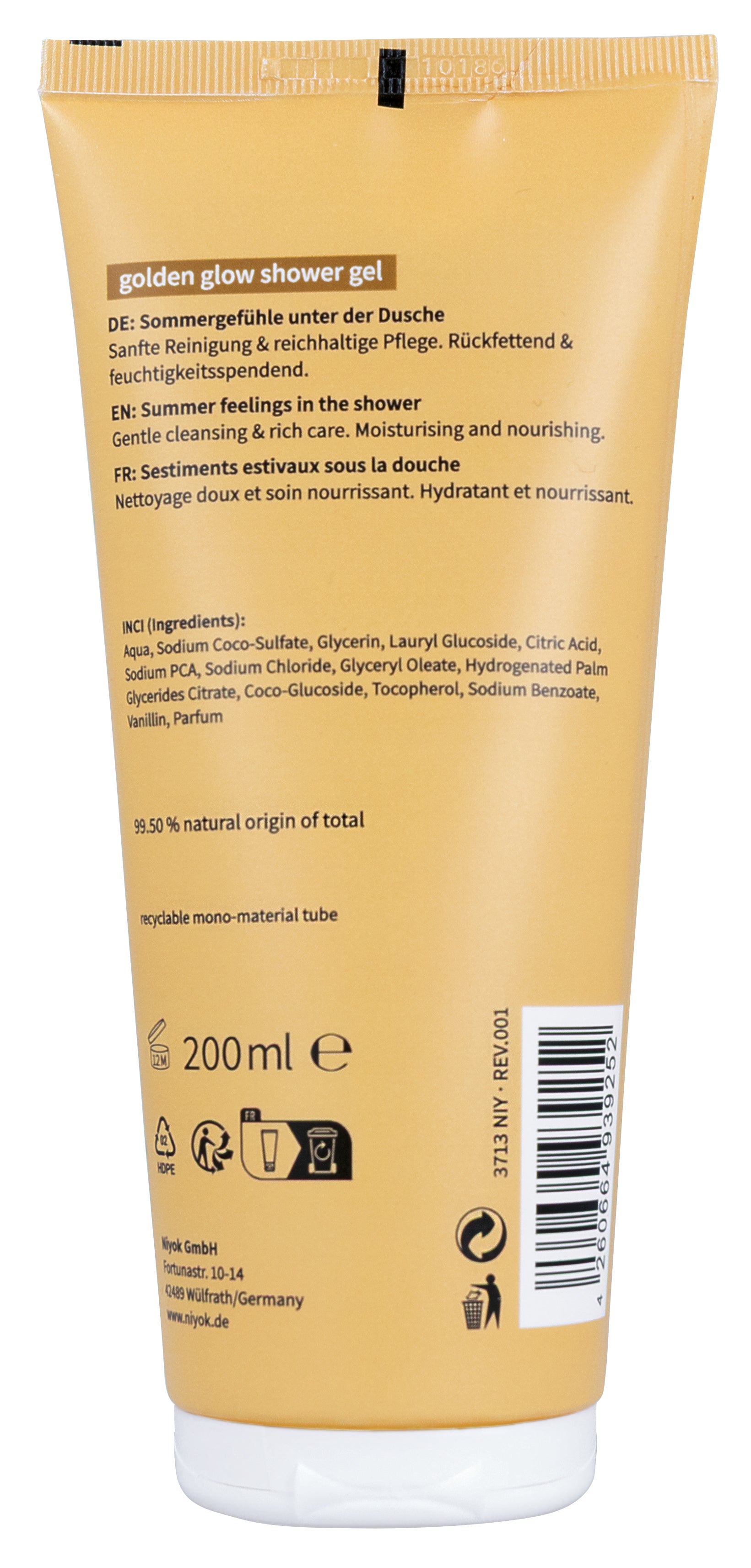 Niyok shower gel Golden Glow 200.00 Milliliter