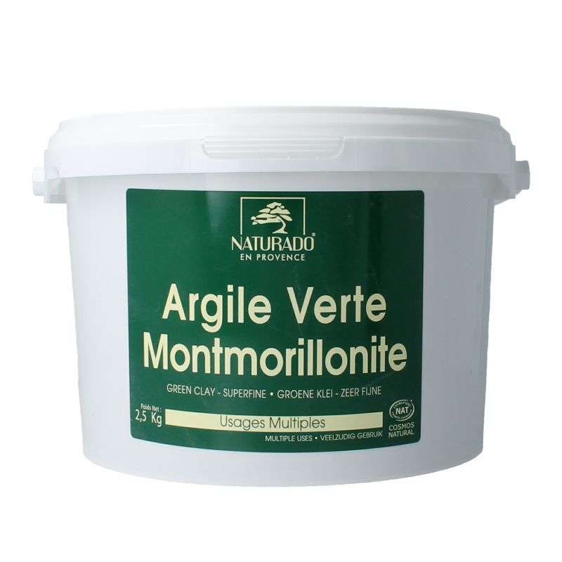 Naturado  Groene klei montmorillon emmer 2.5 Kilogram