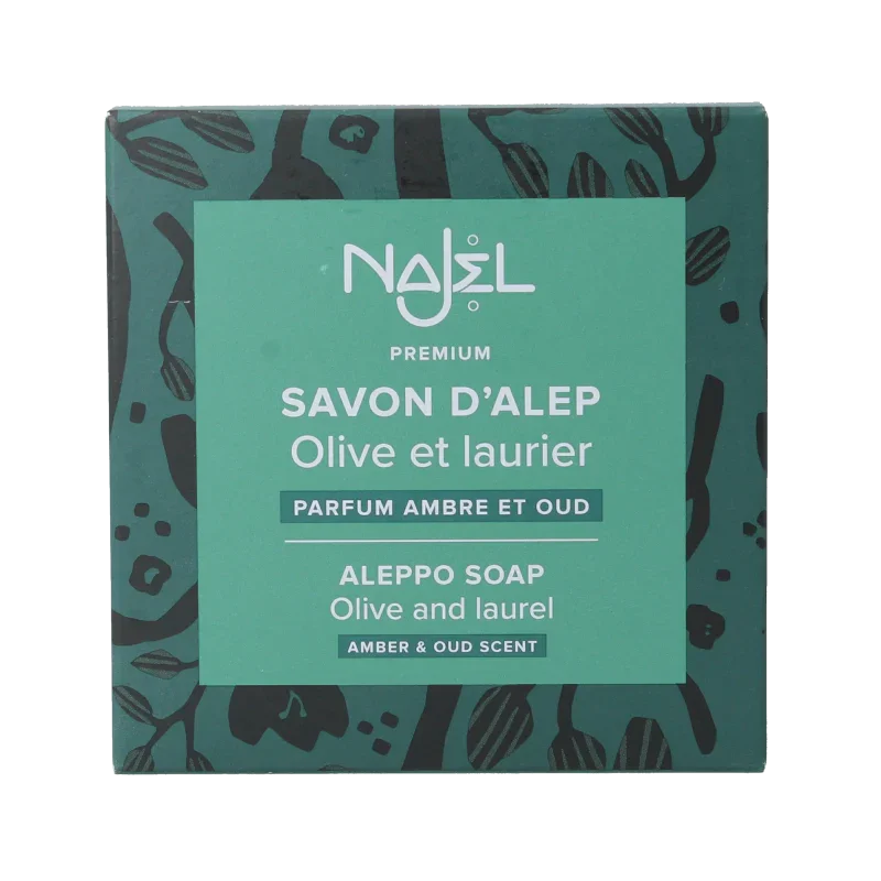 Najel Aleppo Aleppo zeep amber oud aroma aan koord 150 Gram