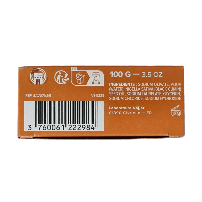 Najel Aleppo Aleppo zeep nigella olie zwarte komijn 100 Gram