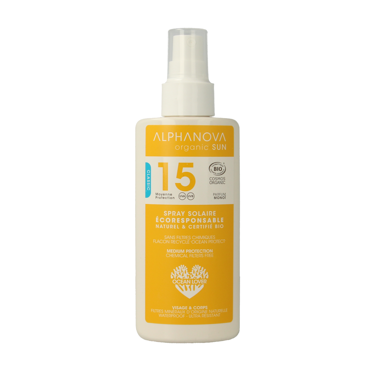 Alphanova Sun Sun bio spray SPF15 vegan 125.00 Milliliter