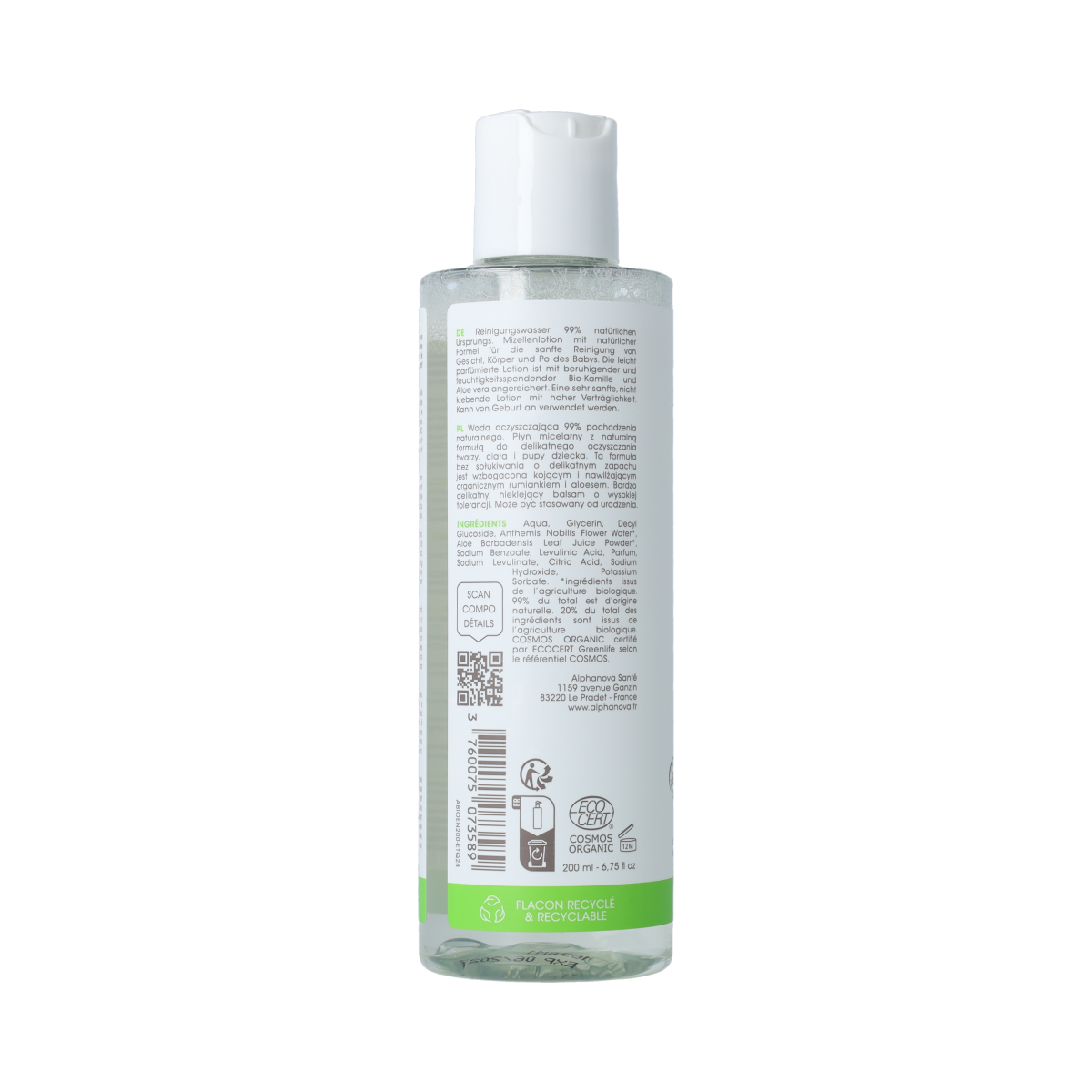 Alphanova Bebe Cleansing Water  200.00 Milliliter