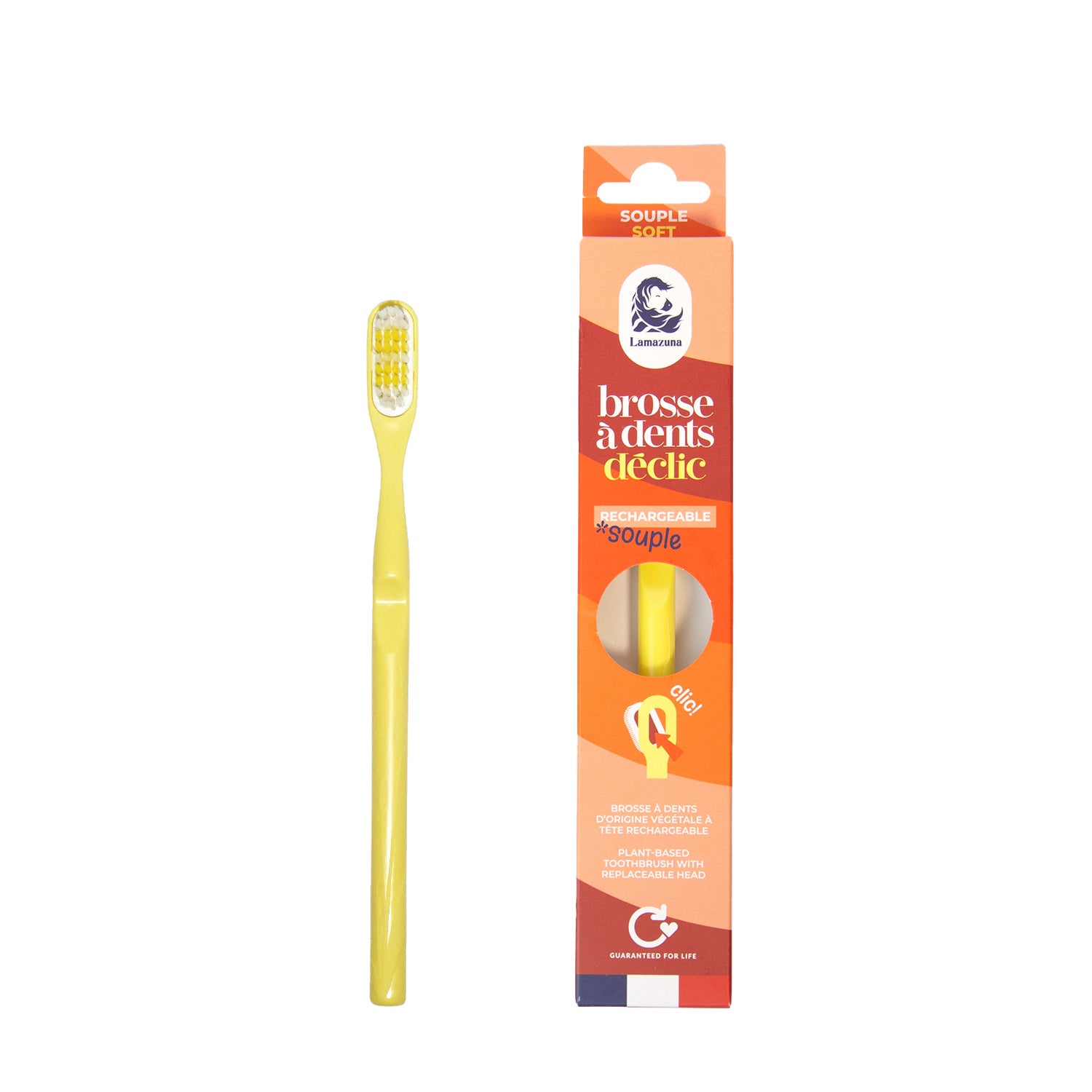 Lamazuna Toothbrush soft mimosa yellow 1 Stuks