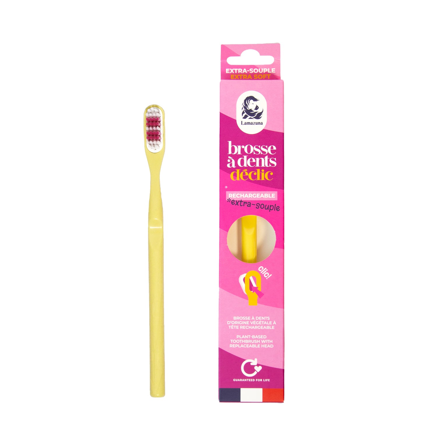 Lamazuna Toothbrush extra soft mimosa yellow 1 Stuks