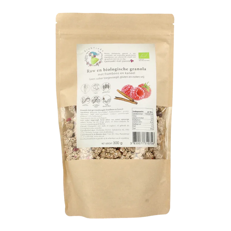 Vitiv Tijgernoot granola framboos kaneel bio 300 Gram