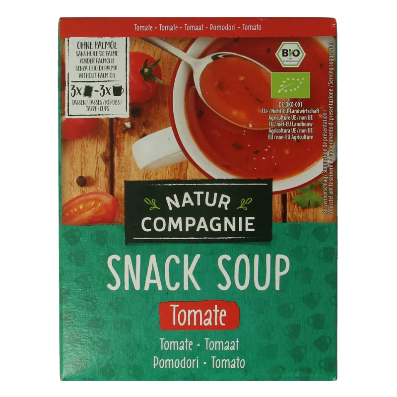 Natur Compagnie Fixe tasse instant soep tomaat bio  60 Gram