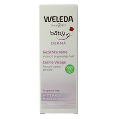 Weleda Baby witte malva sensitive gezichtscreme 50 Milliliter