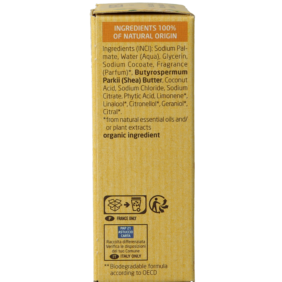 Weleda Shower bar ginger + petitgrain 75.00 Gram