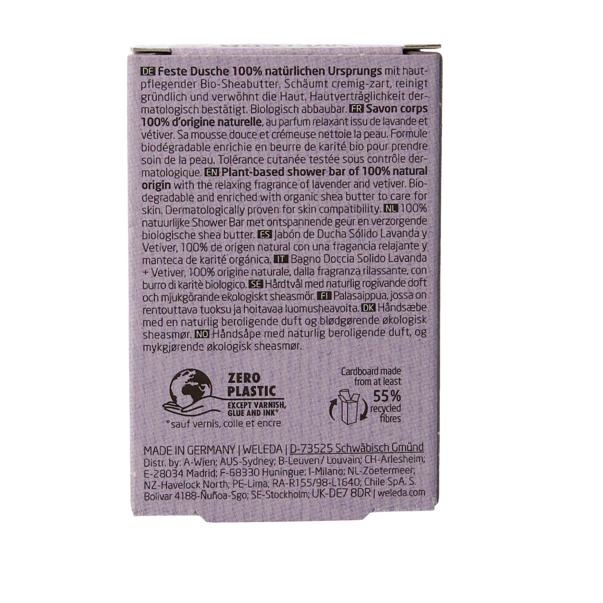 Weleda Shower bar lavender + vetiver 75.00 Gram