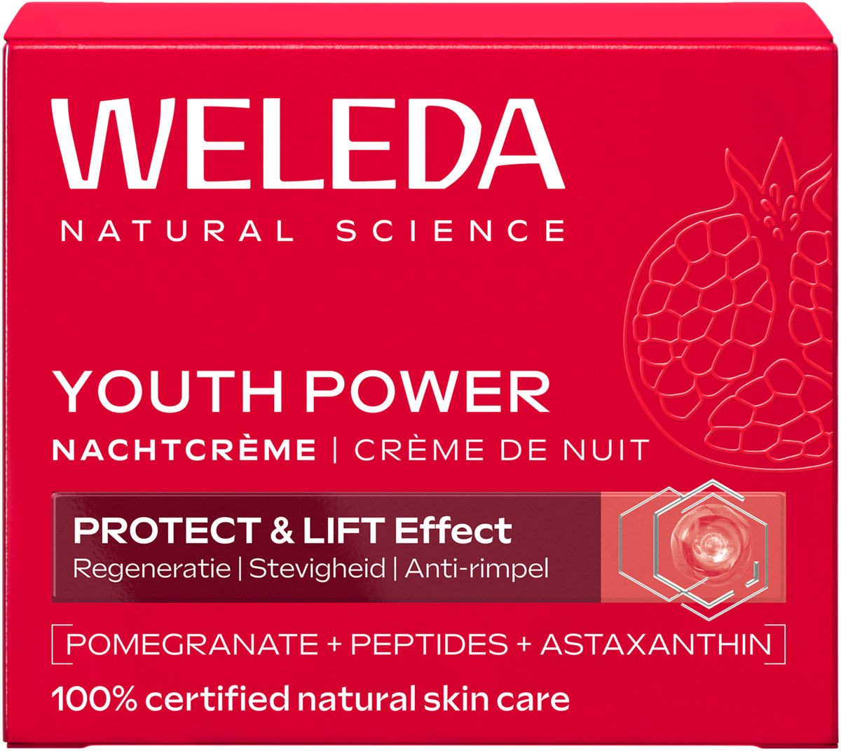Weleda Youth power nachtcreme granaatappel astaxanthine 40.00 Milliliter