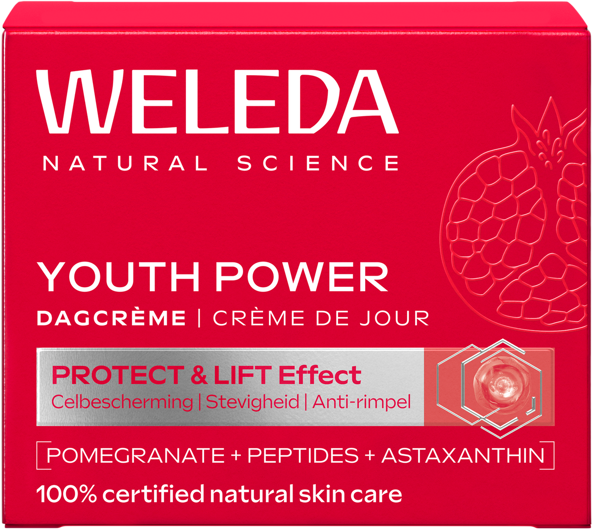Weleda Youth power dagcreme granaatappel astaxanthine 40.00 Milliliter