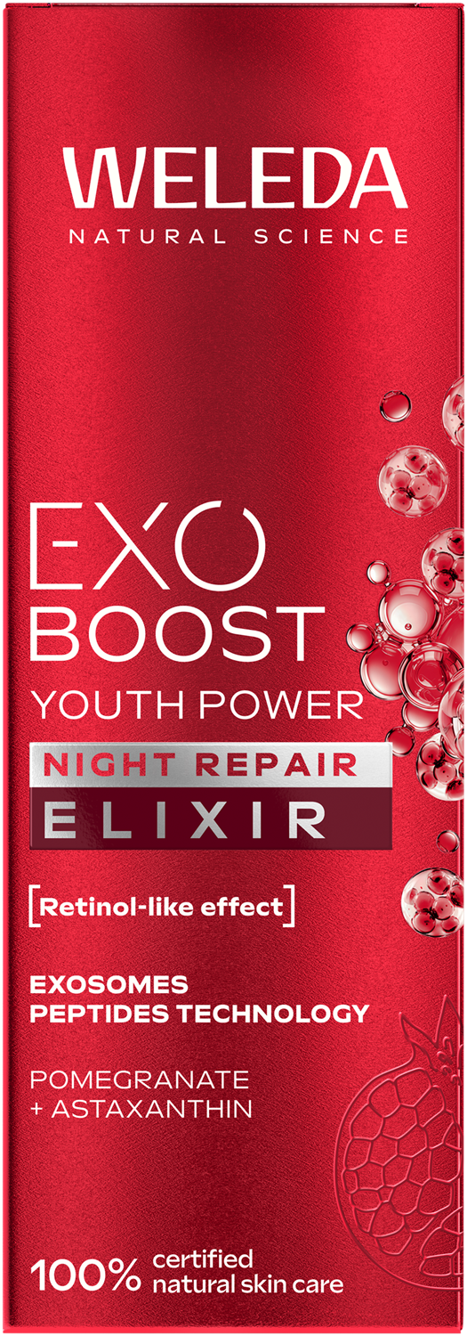 Weleda Exo night repair elixir granaatappel astaxanthine 30.00 Milliliter