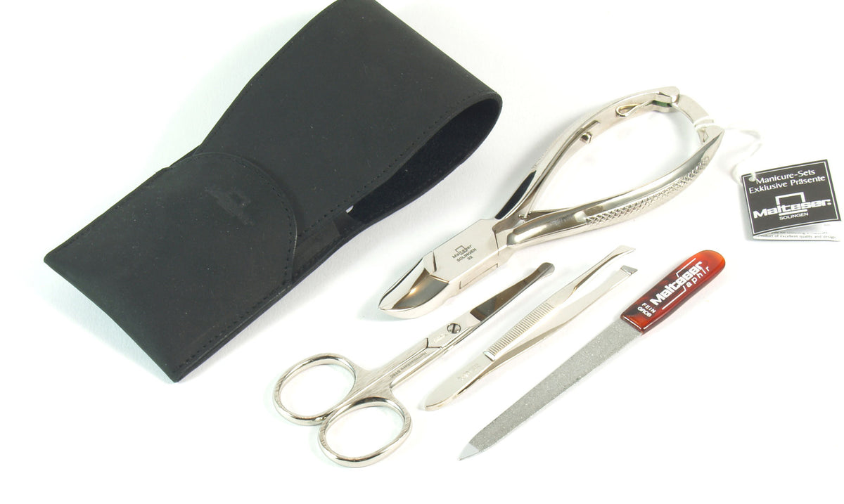 Malteser Zaketui 4-delig nagels en gezichtshaar zwart leer 1 Stuks