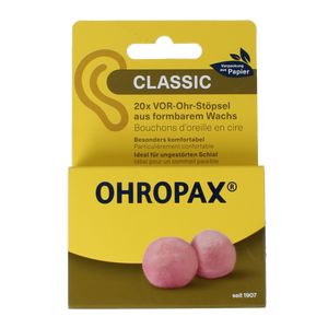 Ohropax Tapones para los oídos classic 20 Piezas