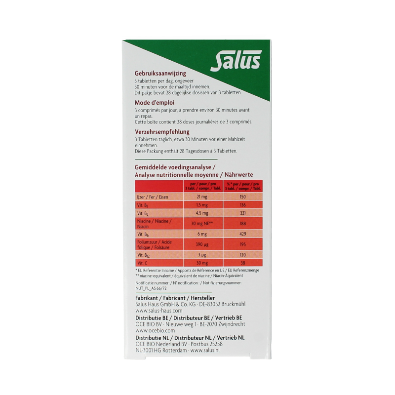 Salus Floradix ijzer tabletten 84 Tabletten