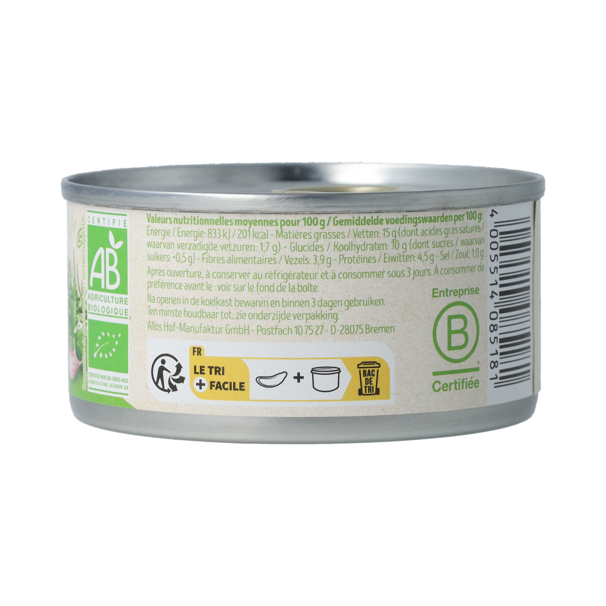 Tartex Pate provencaalse kruiden bio 125.00 Gram