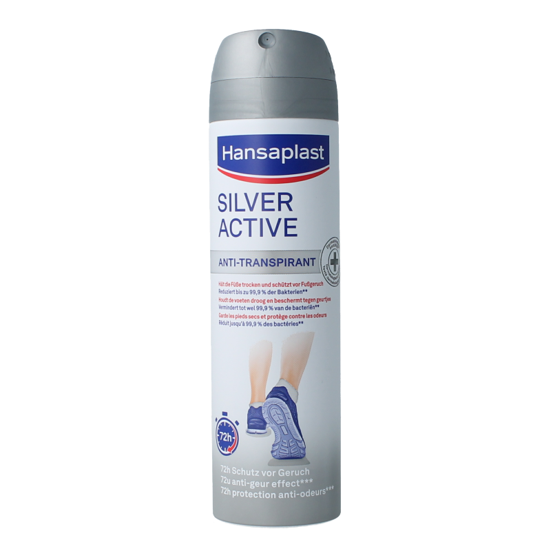 Hansaplast Silver active voet deodorant 150 Milliliter