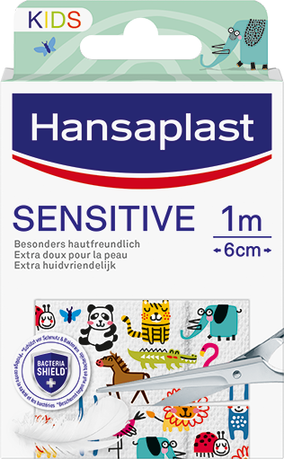 Hansaplast Sensitive kids 1m x 6cm 1 Stuks