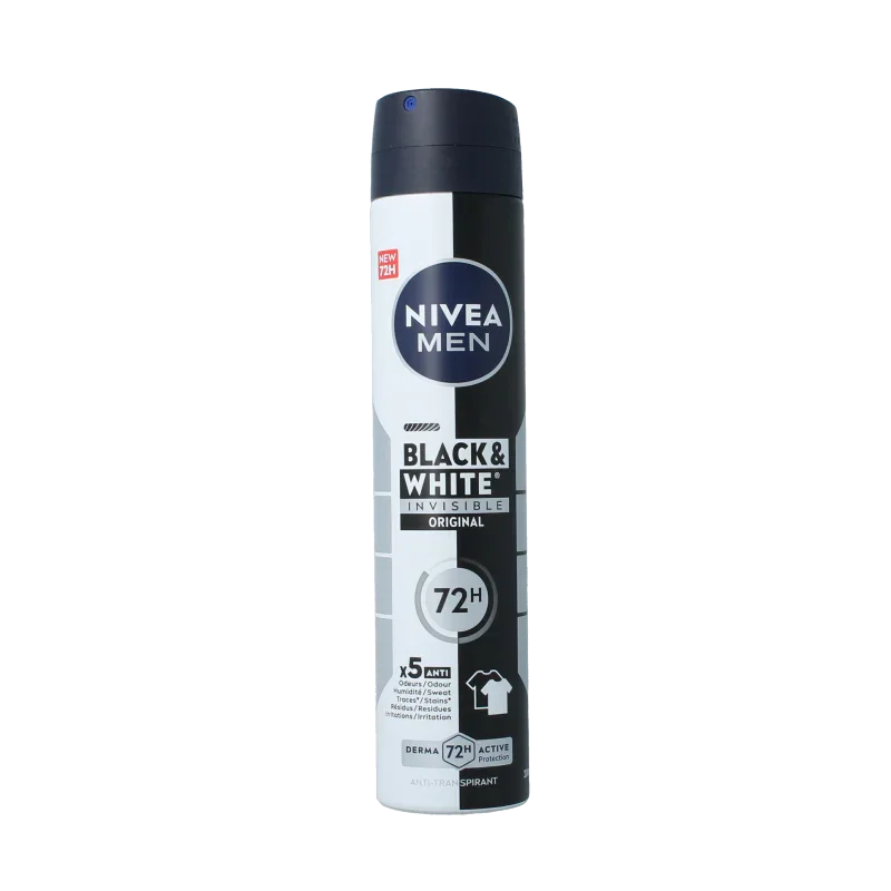 Nivea Men deodorant spray invisible black & white 200 Milliliter